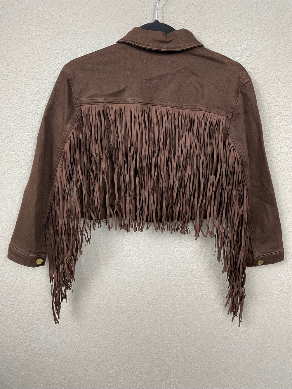 NWT L’Agence Koda Crop Jacket Brown Fringe Festival Sz XS - Picture 6 of 16